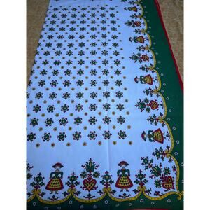 Green/Yellow/Red Printed Floral and Girl Pattern:50”x52”